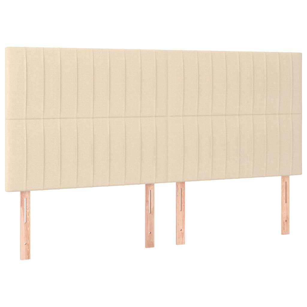 vidaXL Κεφαλάρι Κρεμ 160x5x118/128 εκ. Ύφασμα