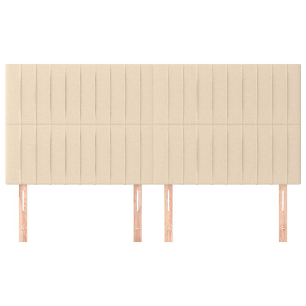 vidaXL Κεφαλάρι Κρεμ 160x5x118/128 εκ. Ύφασμα