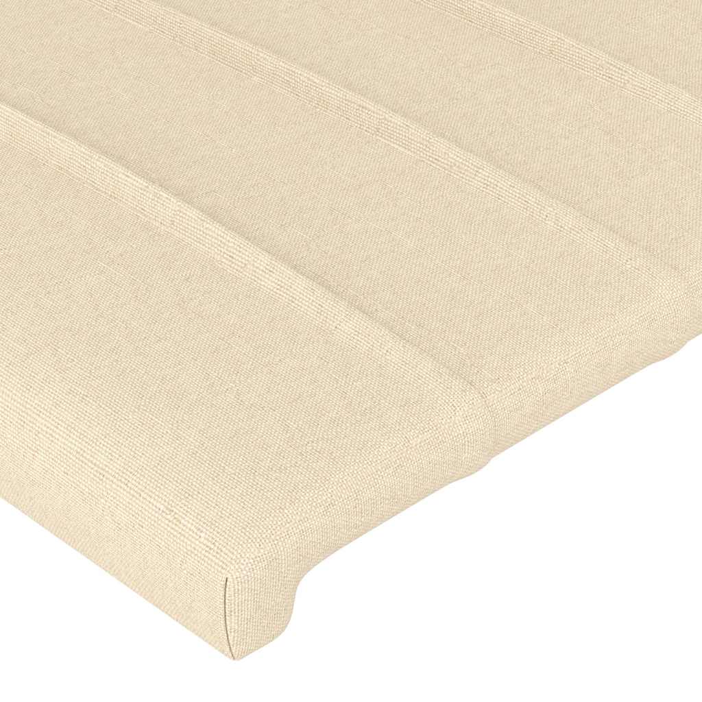 vidaXL Κεφαλάρι Κρεμ 160x5x118/128 εκ. Ύφασμα