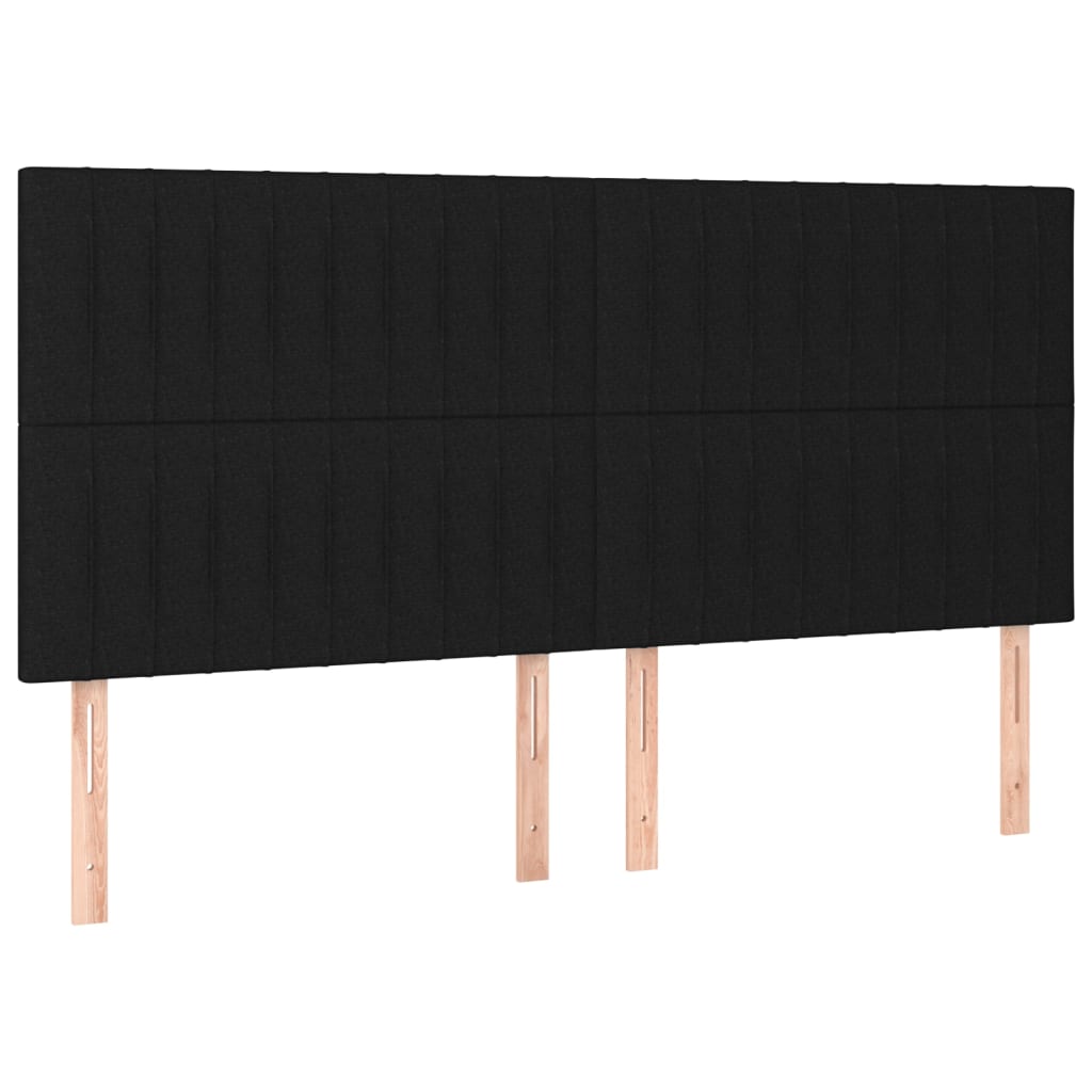 vidaXL Κεφαλάρι Μαύρο 200x5x118/128 εκ. Ύφασμα