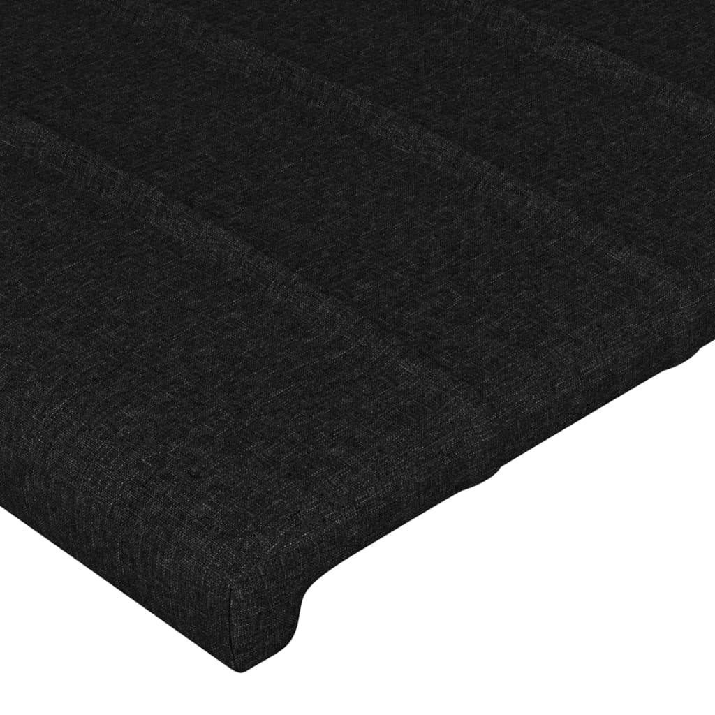 vidaXL Κεφαλάρι Μαύρο 200x5x118/128 εκ. Ύφασμα