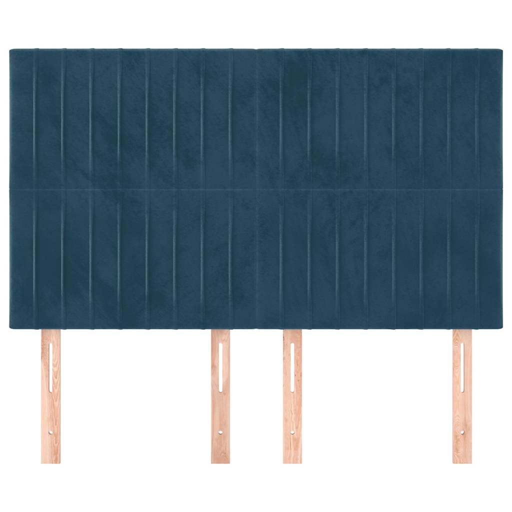 vidaXL Κεφαλάρι Σκούρο Μπλε Βελούδινο 144x5x118/128 εκ.