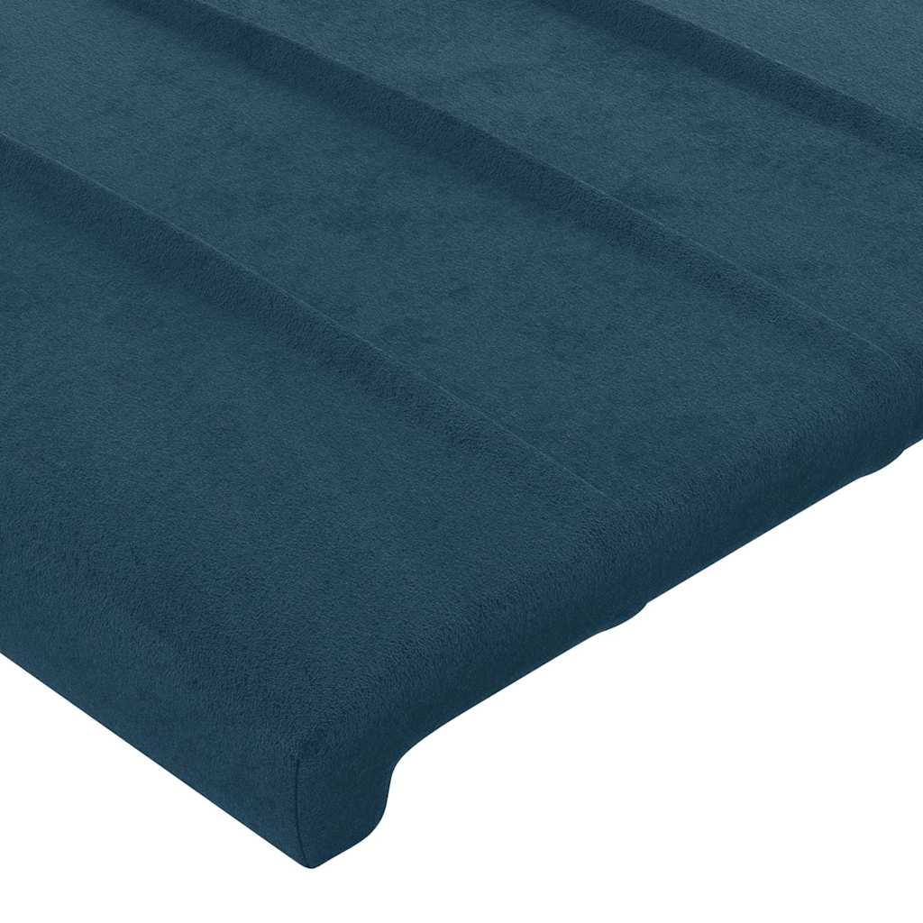 vidaXL Κεφαλάρι Σκούρο Μπλε Βελούδινο 160x5x118/128 εκ.