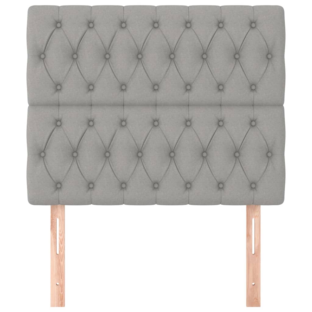 vidaXL Κεφαλάρι Ανοιχτό Γκρι 100x7x118/128 εκ. Ύφασμα