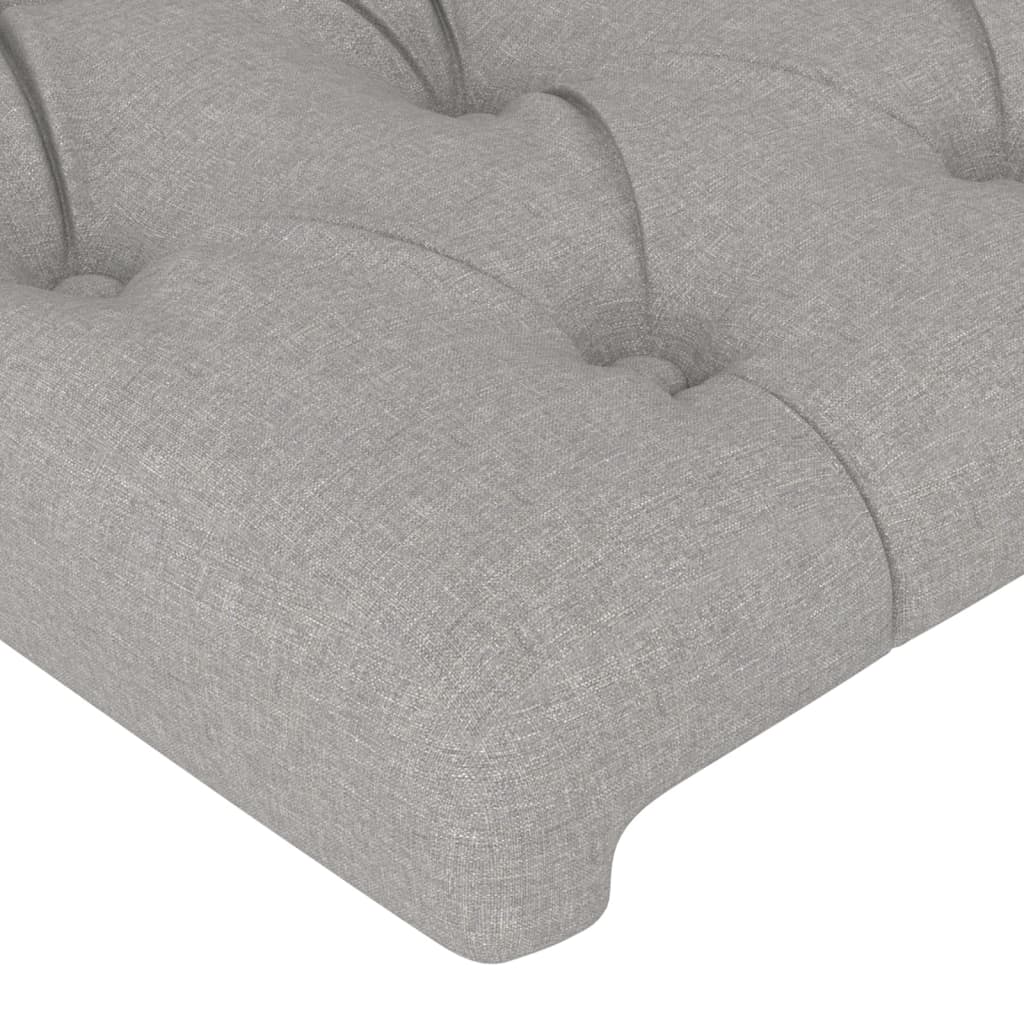 vidaXL Κεφαλάρι Ανοιχτό Γκρι 100x7x118/128 εκ. Ύφασμα