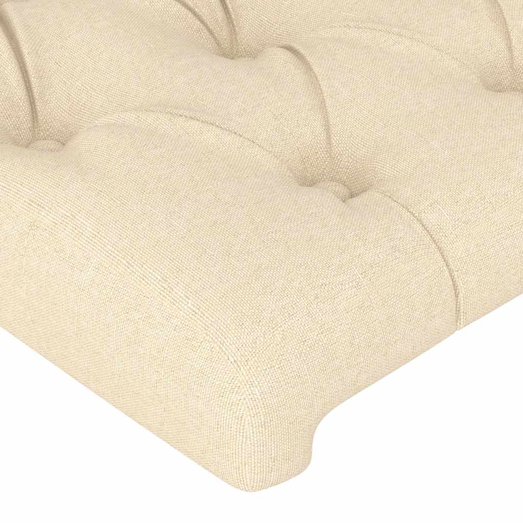 vidaXL Κεφαλάρι Κρεμ Ύφασμα 100x7x118/128 εκ.