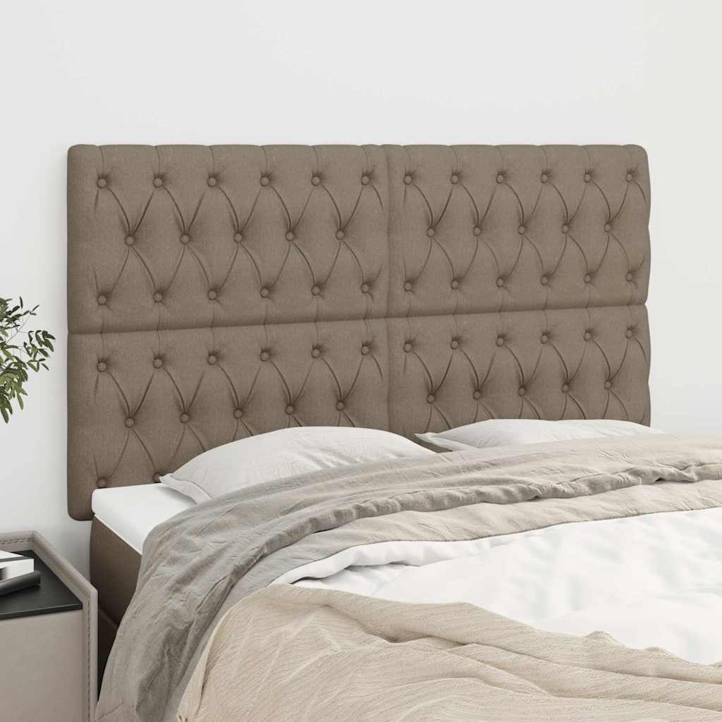 vidaXL Κεφαλάρι Κρεβατιού Μπεζ 144x7x118/128 εκ. Ύφασμα