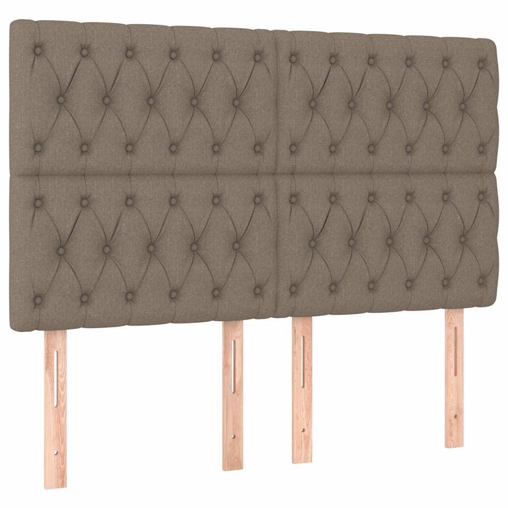 vidaXL Κεφαλάρι Κρεβατιού Μπεζ 160x7x118/128 εκ. Ύφασμα