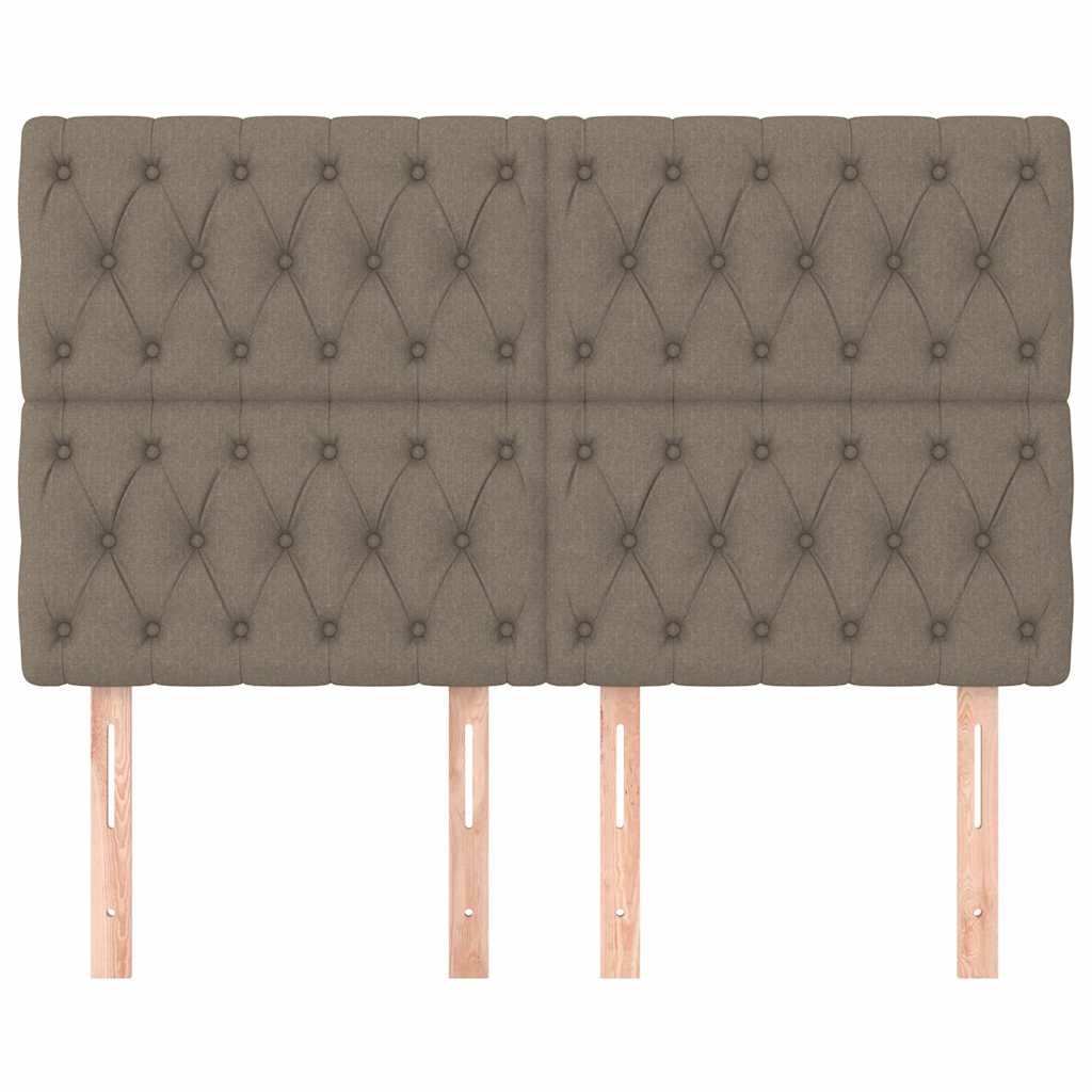 vidaXL Κεφαλάρι Κρεβατιού Μπεζ 160x7x118/128 εκ. Ύφασμα
