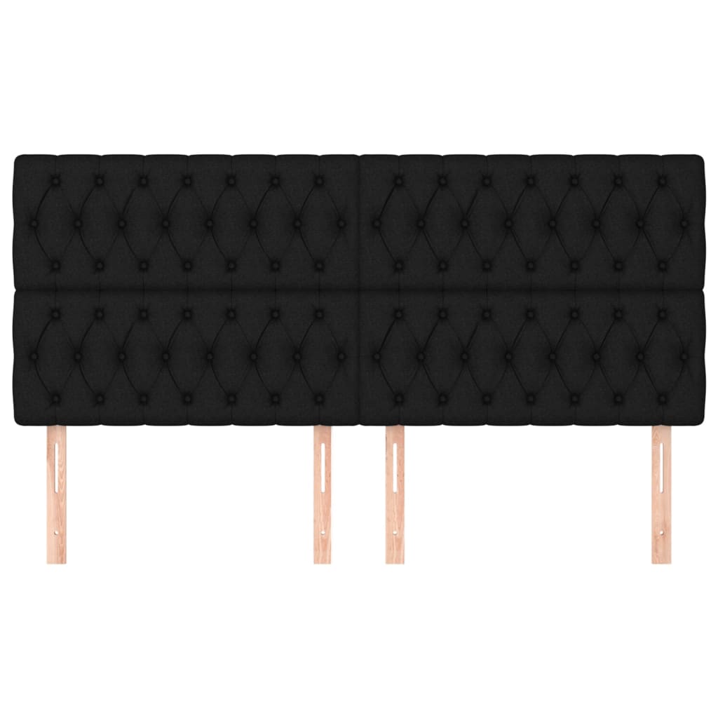 vidaXL Κεφαλάρι Μαύρο 180x7x118/128 εκ. Ύφασμα