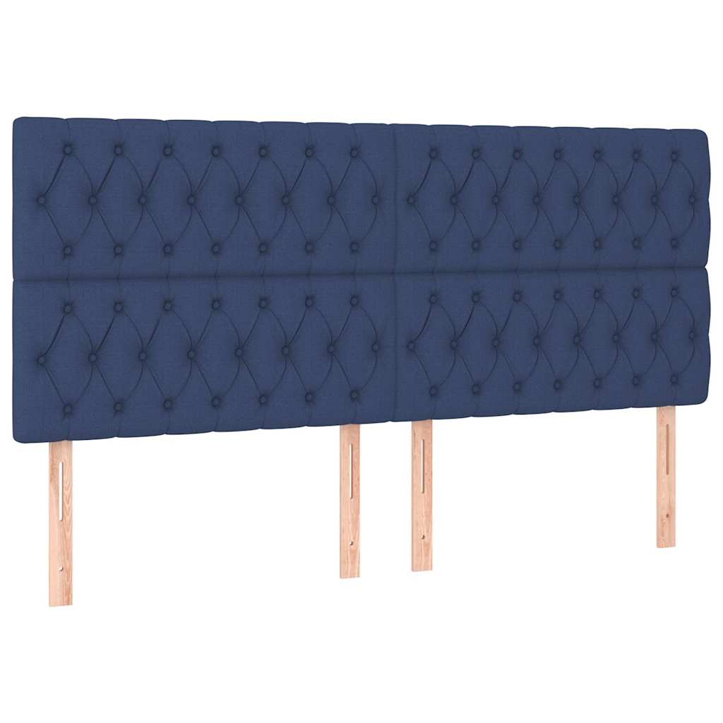 vidaXL Κεφαλάρι Μπλε 180x7x118/128 εκ. Ύφασμα