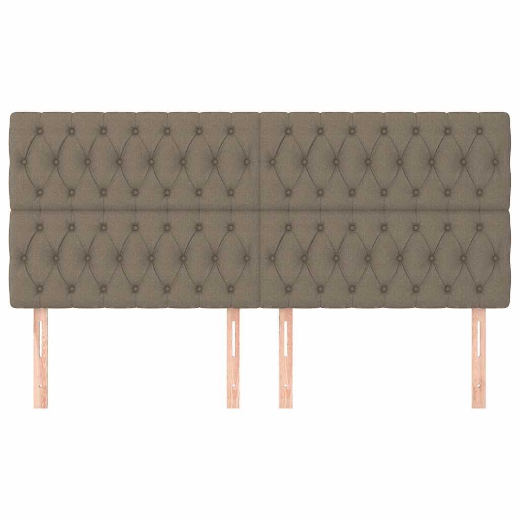 vidaXL Κεφαλάρι Κρεβατιού Μπεζ 200x7x118/128 εκ. Ύφασμα