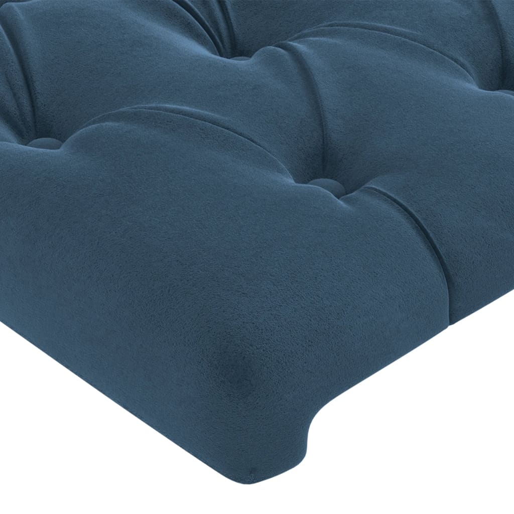 vidaXL Κεφαλάρι Σκούρο Μπλε Βελούδινο 80x7x118/128 εκ.