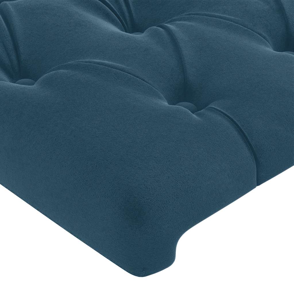 vidaXL Κεφαλάρι Σκούρο Μπλε Βελούδινο 144x7x118/128 εκ.