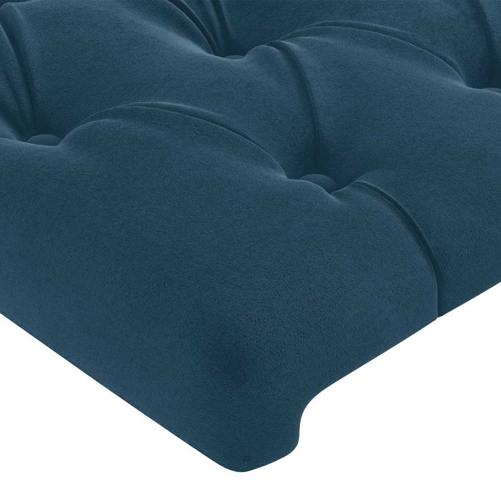 vidaXL Κεφαλάρι Σκούρο Μπλε Βελούδινο 200x7x118/128 εκ.
