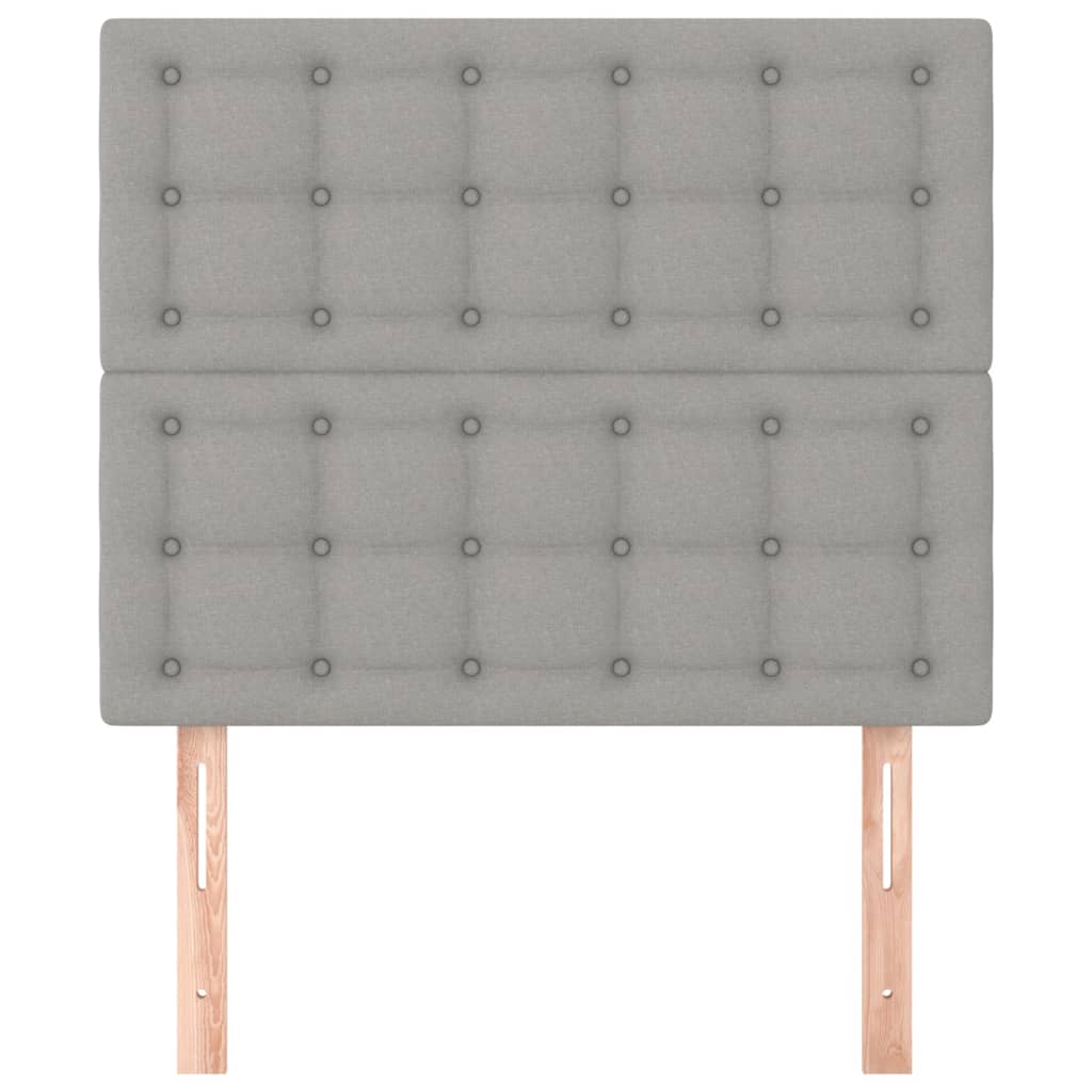 vidaXL Κεφαλάρι Ανοιχτό Γκρι 80x5x118/128 εκ. Ύφασμα