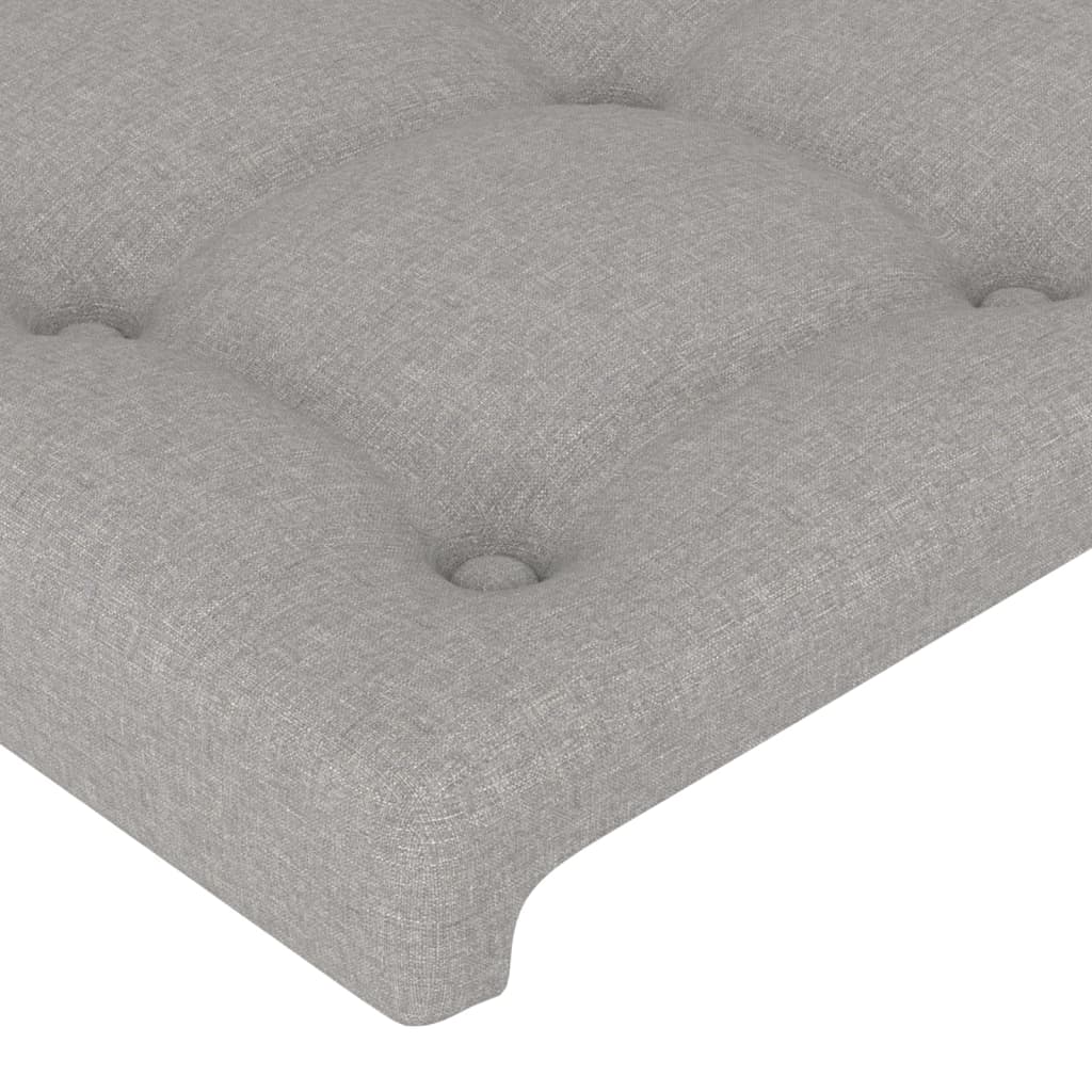 vidaXL Κεφαλάρι Ανοιχτό Γκρι 80x5x118/128 εκ. Ύφασμα