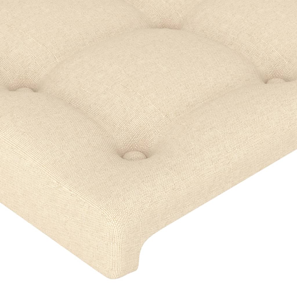 vidaXL Κεφαλάρι Κρεμ 80x5x118/128 εκ. Ύφασμα