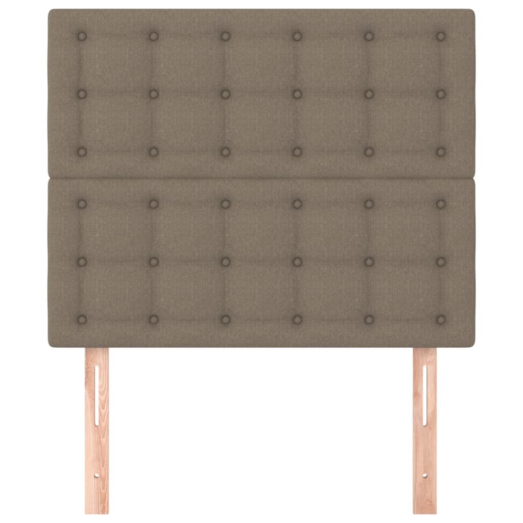 vidaXL Κεφαλάρι Κρεβατιού Μπεζ 90x5x118/128 εκ. Ύφασμα