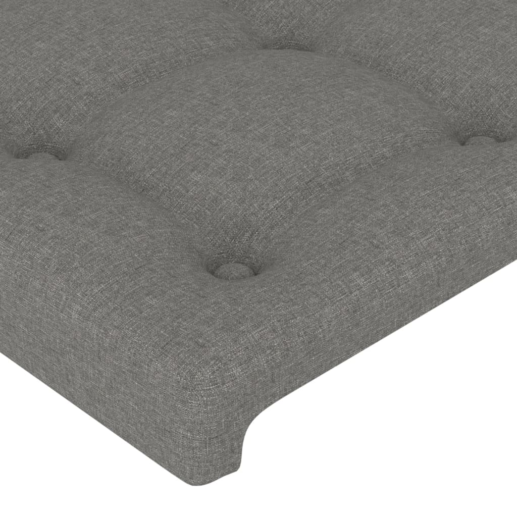 vidaXL Κεφαλάρι Κρεβατιού Σκούρο Γκρι 100x5x118/128 εκ. Ύφασμα