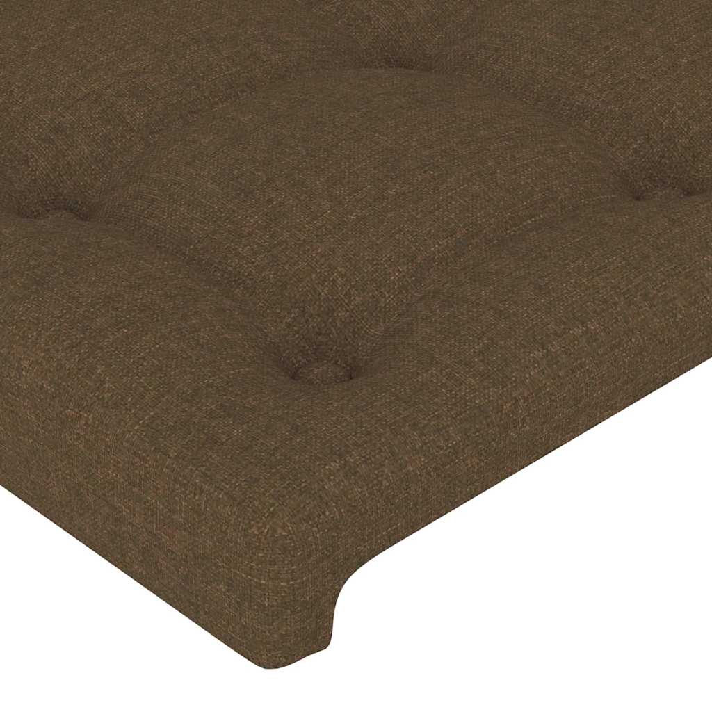vidaXL Κεφαλάρι Κρεβατιού Σκούρο Καφέ 100x5x118/128 εκ. Ύφασμα