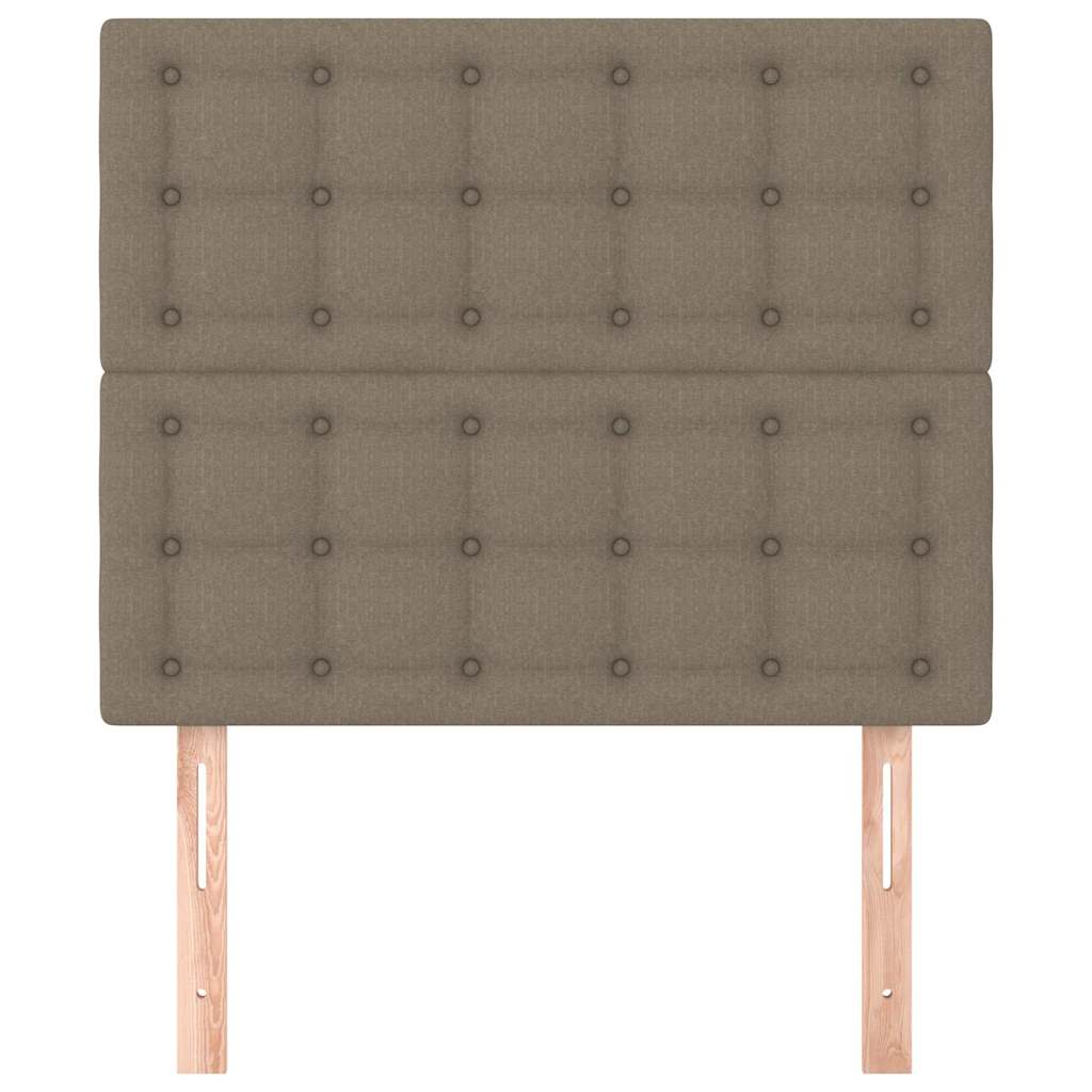 vidaXL Κεφαλάρι Κρεβατιού Μπεζ 100x5x118/128 εκ. Ύφασμα