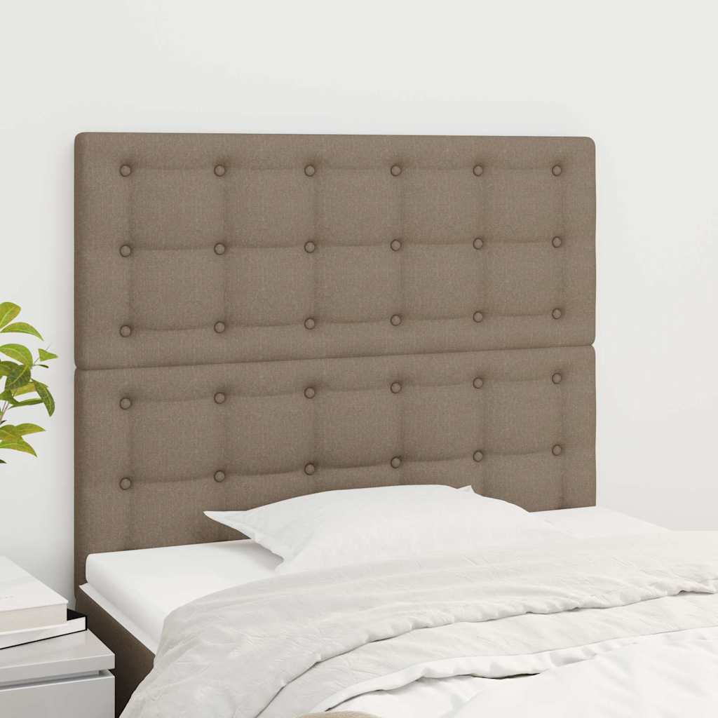 vidaXL Κεφαλάρι Κρεβατιού Μπεζ 100x5x118/128 εκ. Ύφασμα