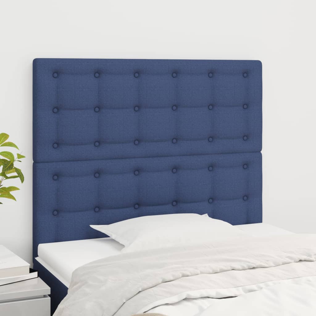 vidaXL Κεφαλάρι Μπλε 100x5x118/128 εκ. Ύφασμα