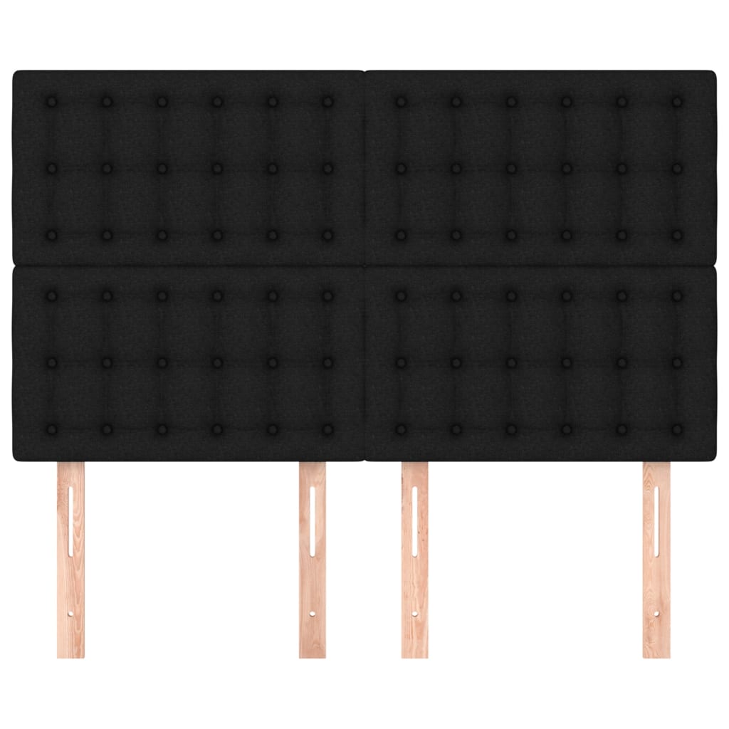 vidaXL Κεφαλάρι Μαύρο 144x5x118/128 εκ. Ύφασμα