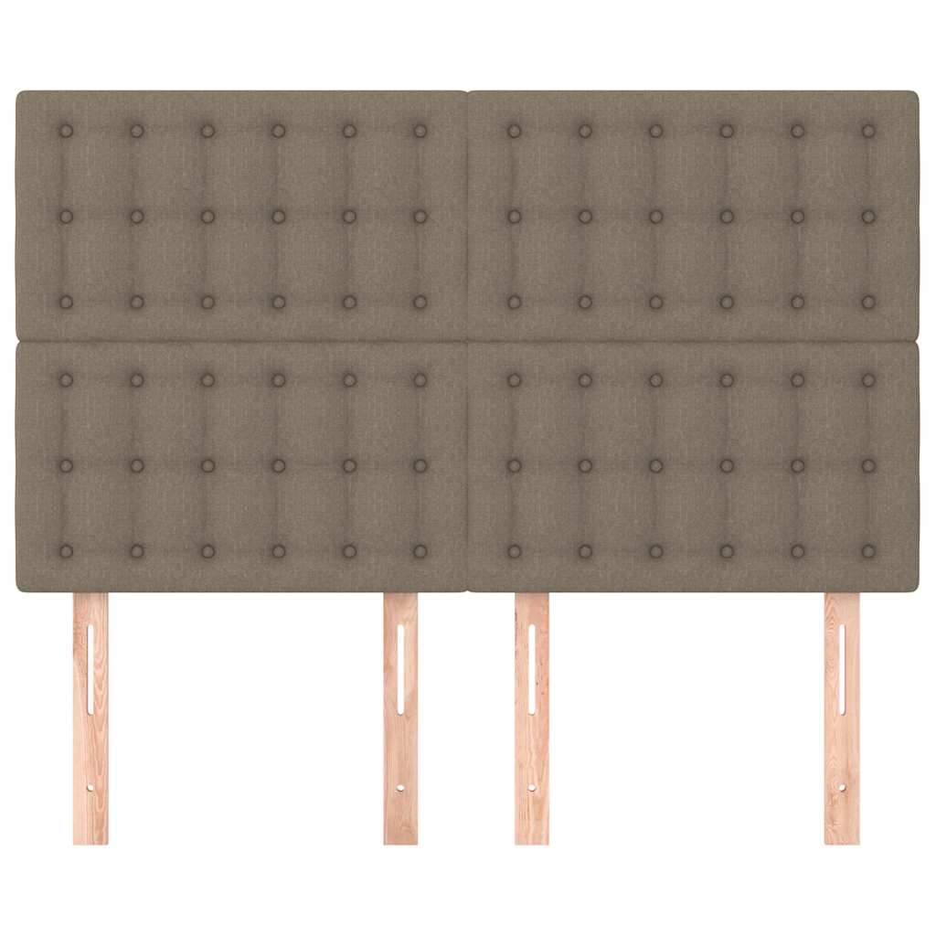 vidaXL Κεφαλάρι Κρεβατιού Μπεζ 144x5x118/128 εκ. Ύφασμα