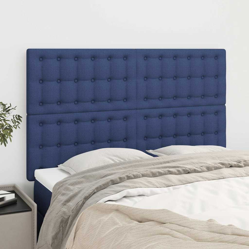 vidaXL Κεφαλάρι Μπλε 144x5x118/128 εκ. Ύφασμα