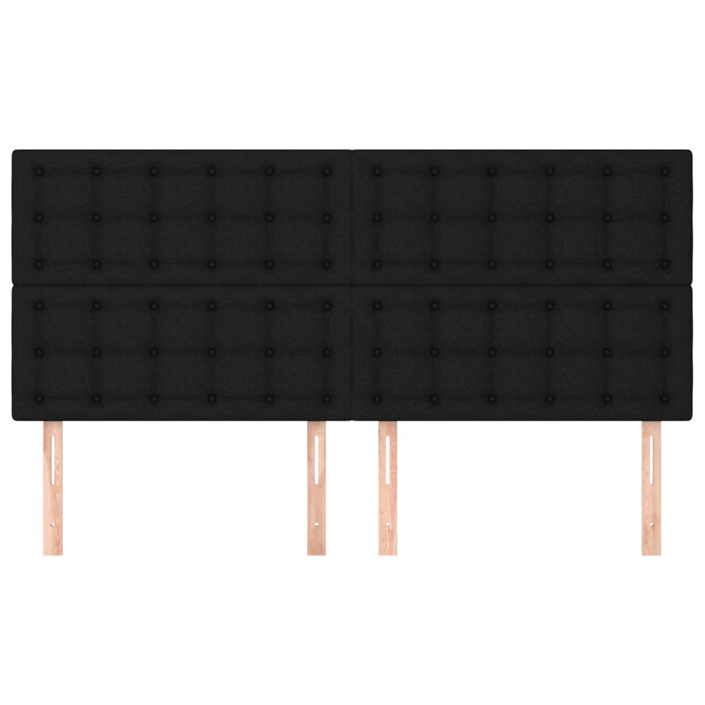 vidaXL Κεφαλάρι Μαύρο 160x5x118/128 εκ. Ύφασμα