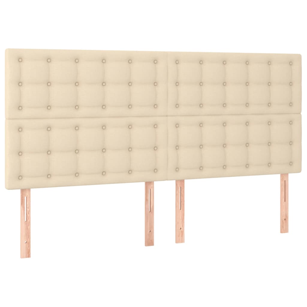 vidaXL Κεφαλάρι Κρεμ 160x5x118/128 εκ. Ύφασμα