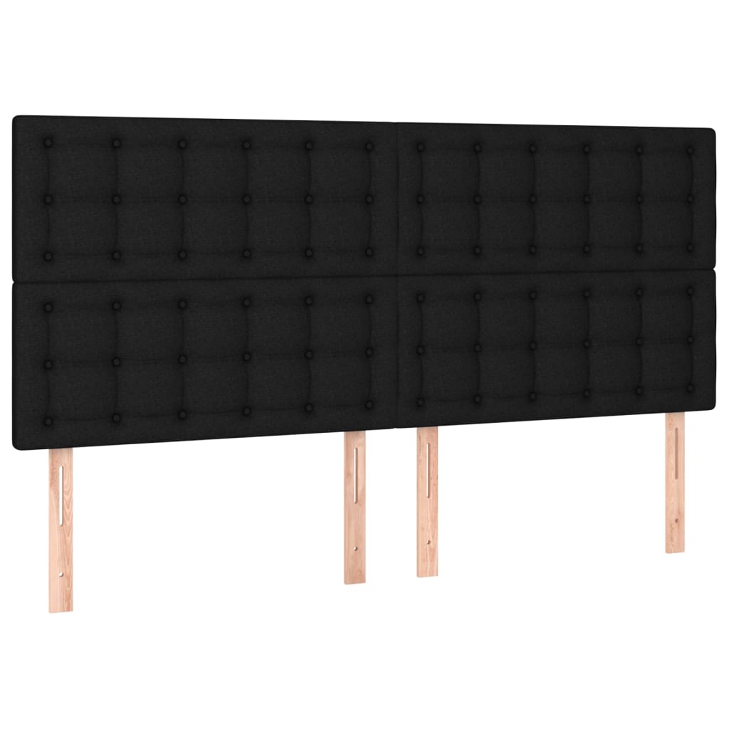 vidaXL Κεφαλάρι Μαύρο 200x5x118/128 εκ. Ύφασμα