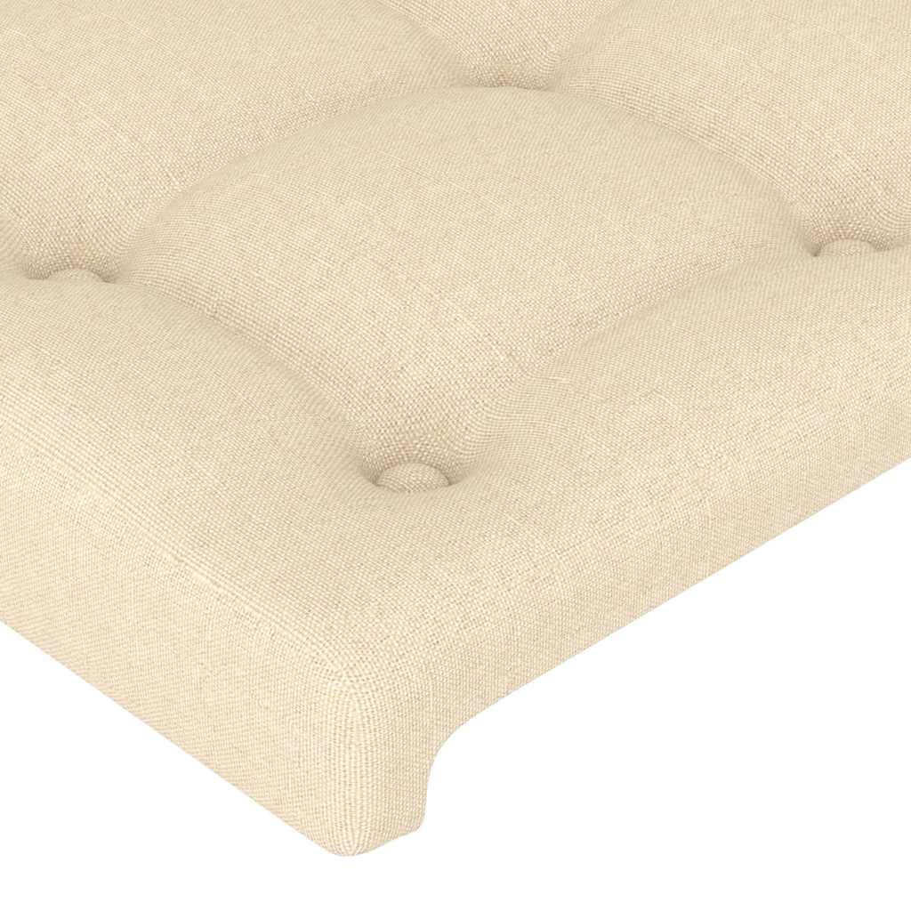 vidaXL Κεφαλάρι Κρεμ Ύφασμα 200x5x118/128 εκ.