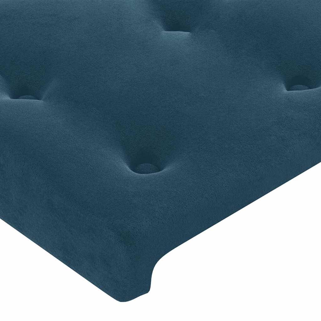 vidaXL Κεφαλάρι Σκούρο Μπλε Βελούδινο 80x5x118/128 εκ.