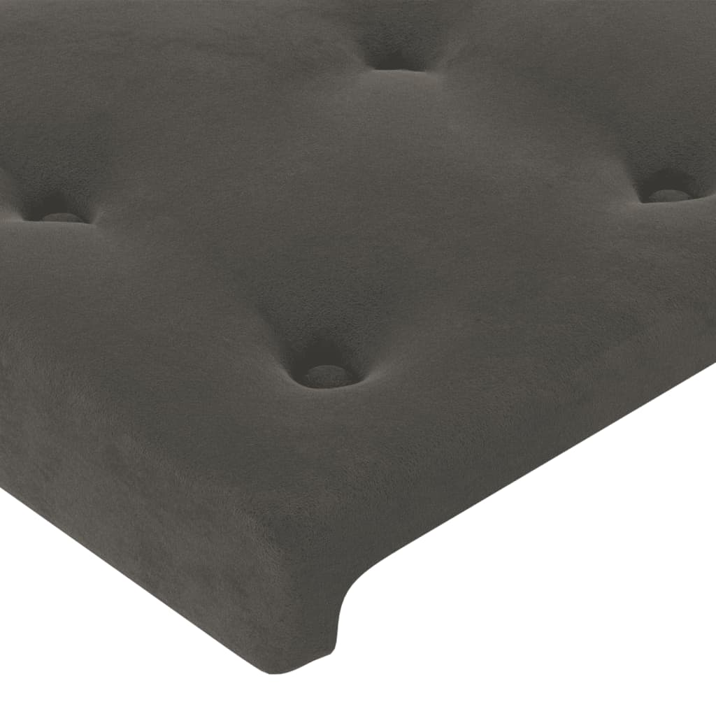 vidaXL Κεφαλάρι Σκούρο Γκρι Βελούδινο 160x5x118/128 εκ.