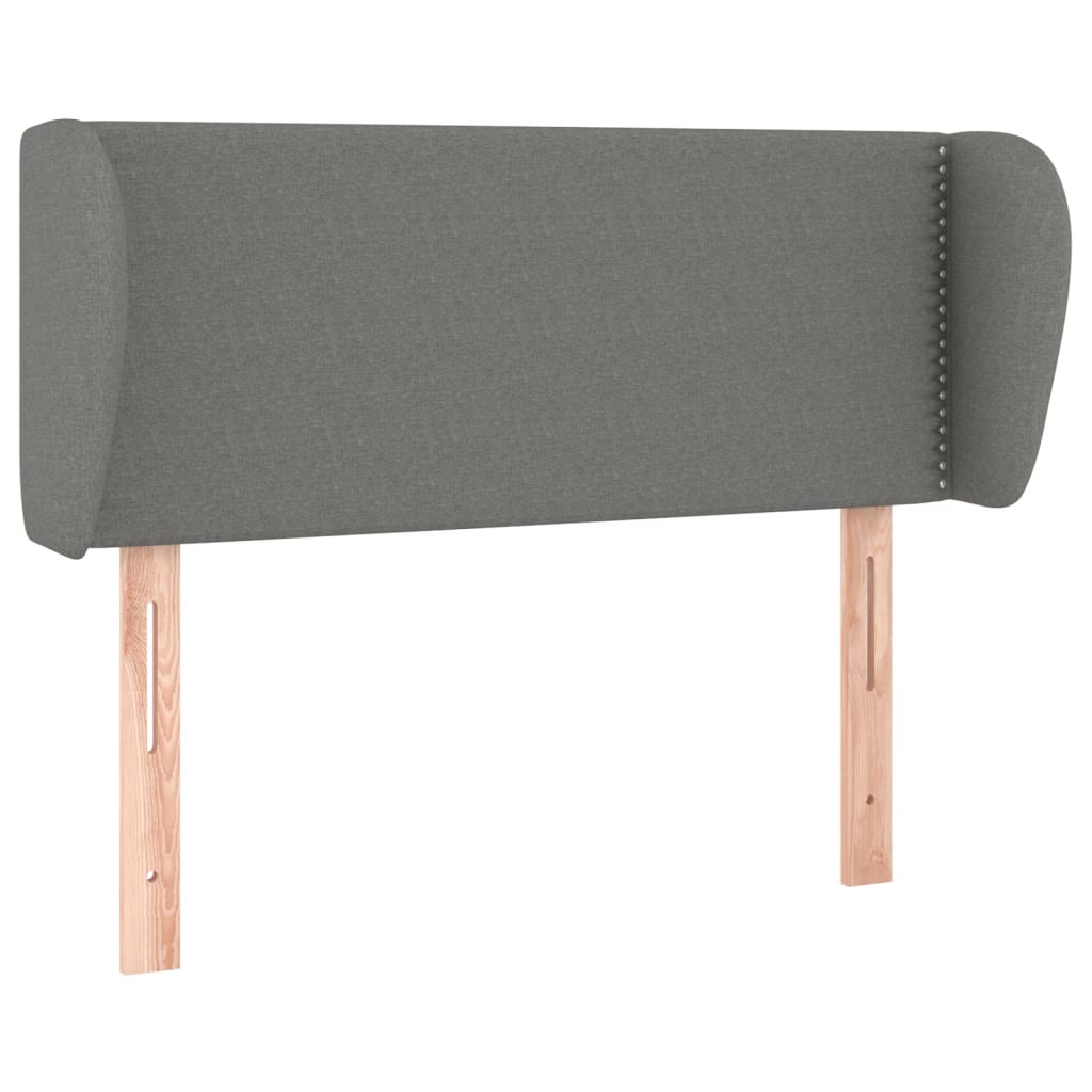 vidaXL Κεφαλάρι με Πτερύγια Σκούρο Γκρι 93x23x78/88 εκ. Υφασμάτινο