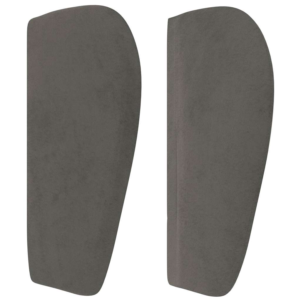 vidaXL Κεφαλάρι με Πτερύγια Σκούρο Γκρι 93x23x78/88 εκ. Βελούδινο
