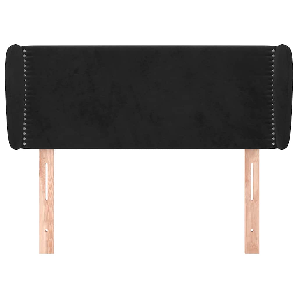 vidaXL Κεφαλάρι με Πτερύγια Μαύρο 103x23x78/88 εκ. Βελούδινο