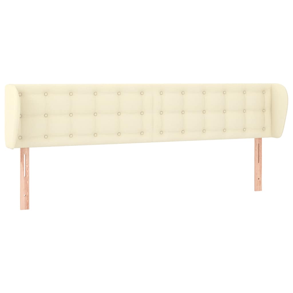 vidaXL Κεφαλάρι με Πτερύγια Κρεμ 183x23x78/88 εκ. Συνθετικό Δέρμα
