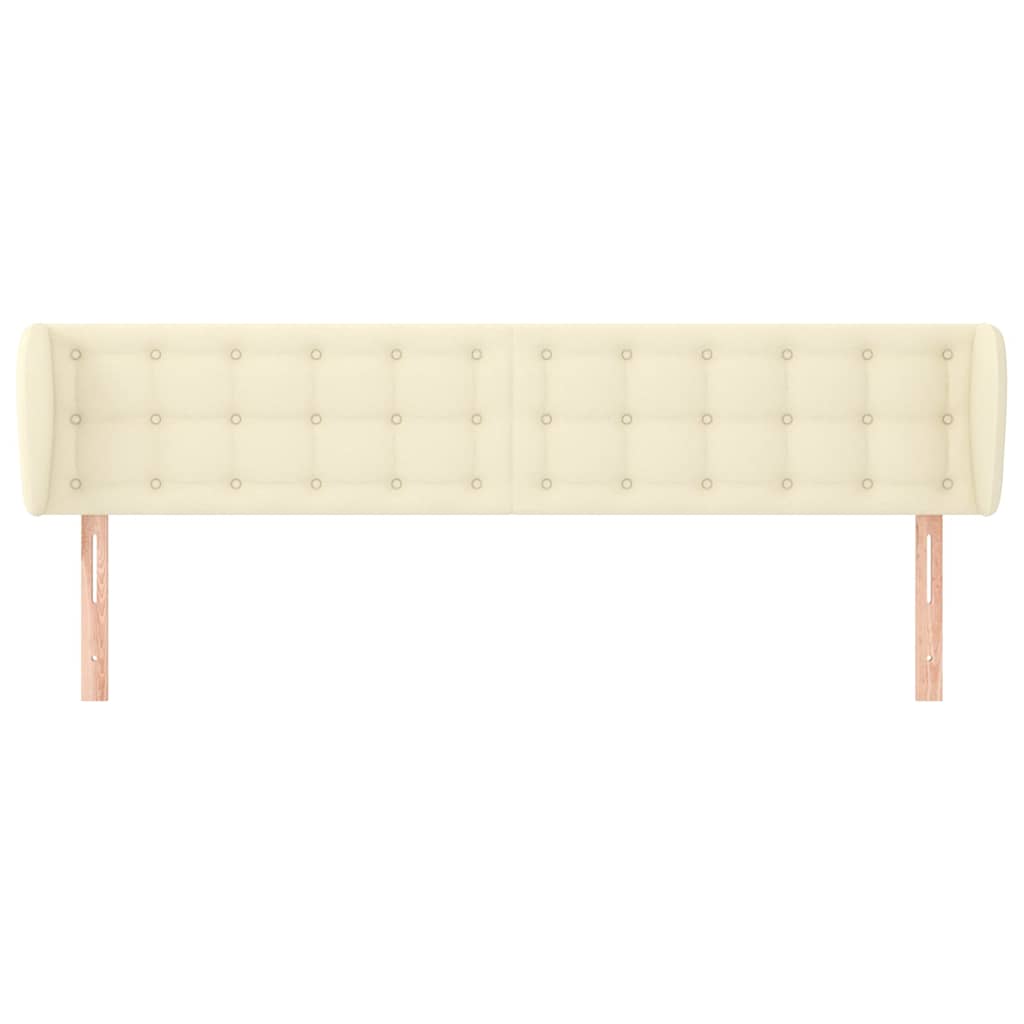 vidaXL Κεφαλάρι με Πτερύγια Κρεμ 183x23x78/88 εκ. Συνθετικό Δέρμα