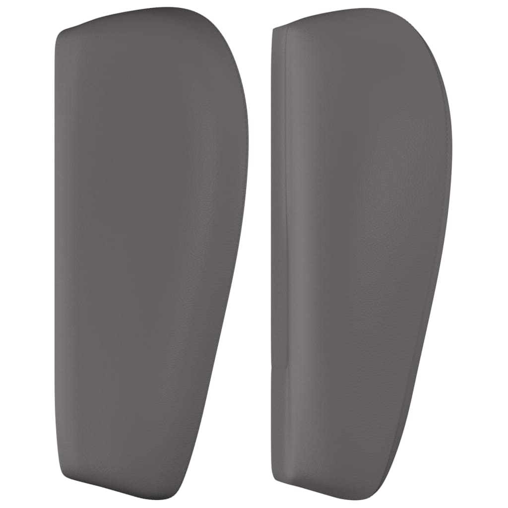 vidaXL Κεφαλάρι με Πτερύγια Γκρι 183x23x78/88 εκ. Συνθετικό Δέρμα