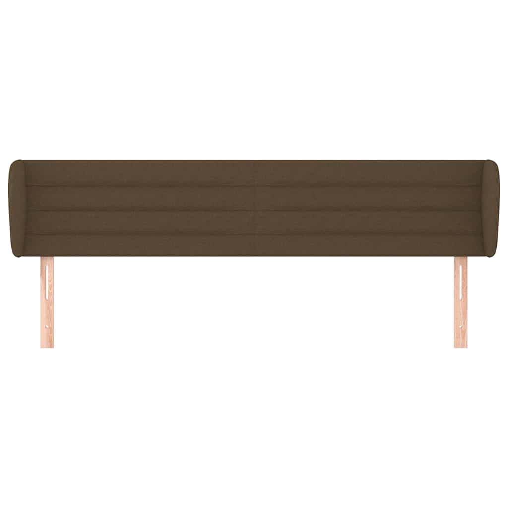 vidaXL Κεφαλάρι με Πτερύγια Σκούρο Καφέ 163x23x78/88 εκ. Υφασμάτινο