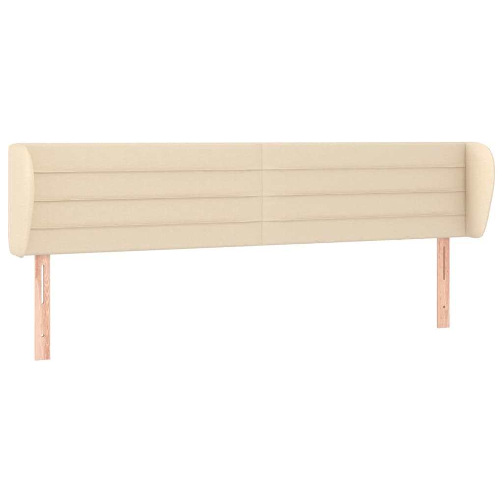 vidaXL Κεφαλάρι με Πτερύγια Κρεμ 203 x 23 x 78/88 εκ. Υφασμάτινο