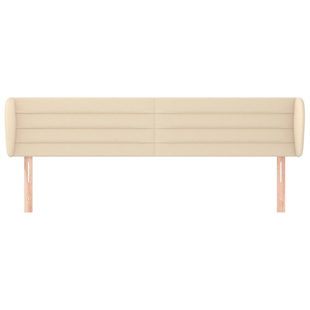 vidaXL Κεφαλάρι με Πτερύγια Κρεμ 203 x 23 x 78/88 εκ. Υφασμάτινο