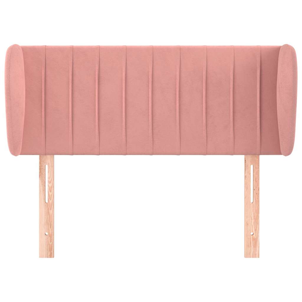 vidaXL Κεφαλάρι με Πτερύγια Ροζ 93x23x78/88 εκ. Βελούδινο