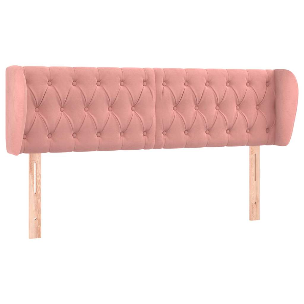 vidaXL Κεφαλάρι με Πτερύγια Ροζ 147x23x78/88 εκ. Βελούδινο