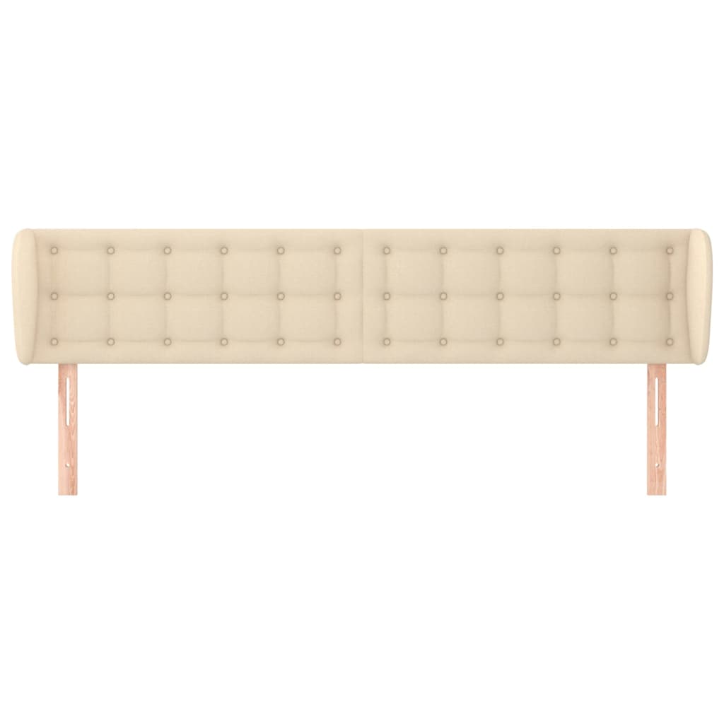 vidaXL Κεφαλάρι με Πτερύγια Κρεμ 163x23x78/88 εκ. Υφασμάτινο