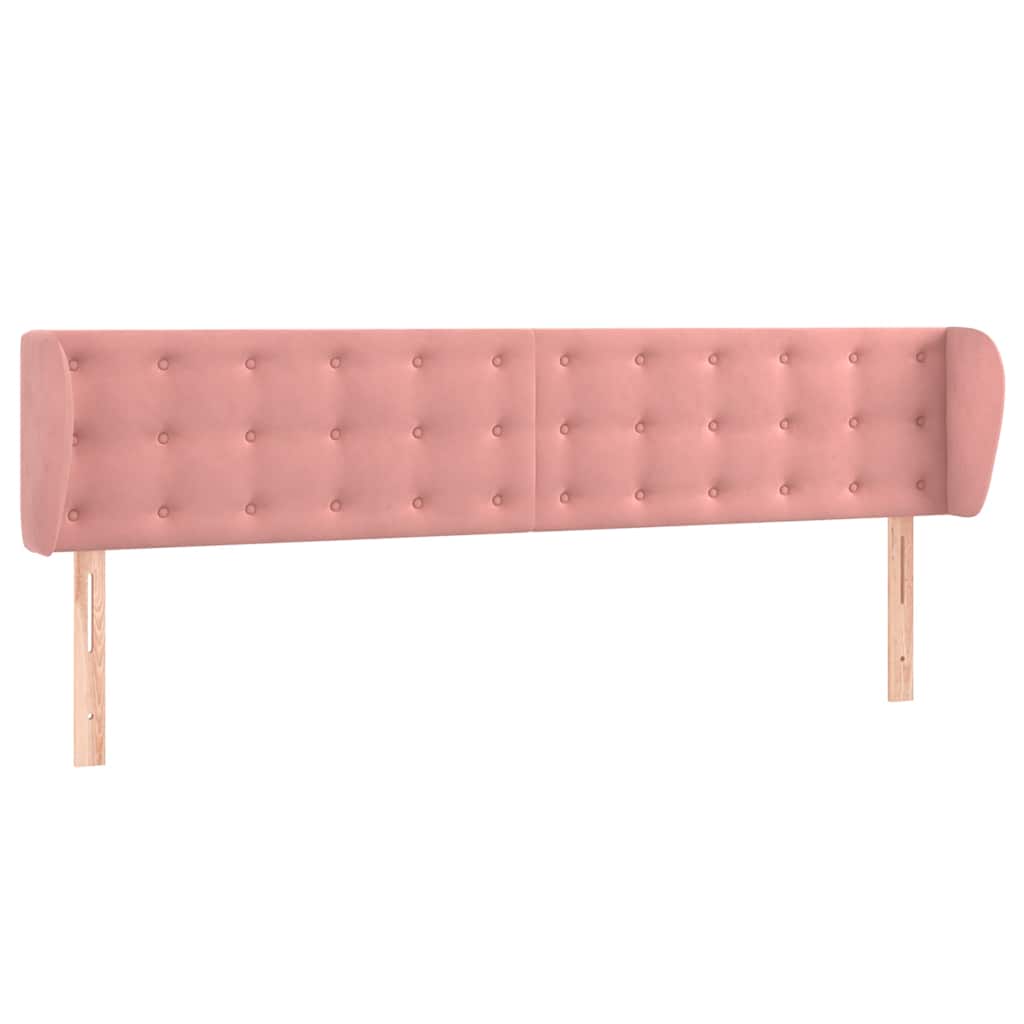 vidaXL Κεφαλάρι με Πτερύγια Ροζ 163x23x78/88 εκ. Βελούδινο